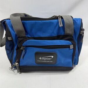 Blue and Gray Convertible Duffel Cooler